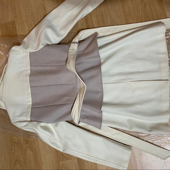 NWT Elevenses White Wool Coat Anthropologie 6 - Picture 6 of 8